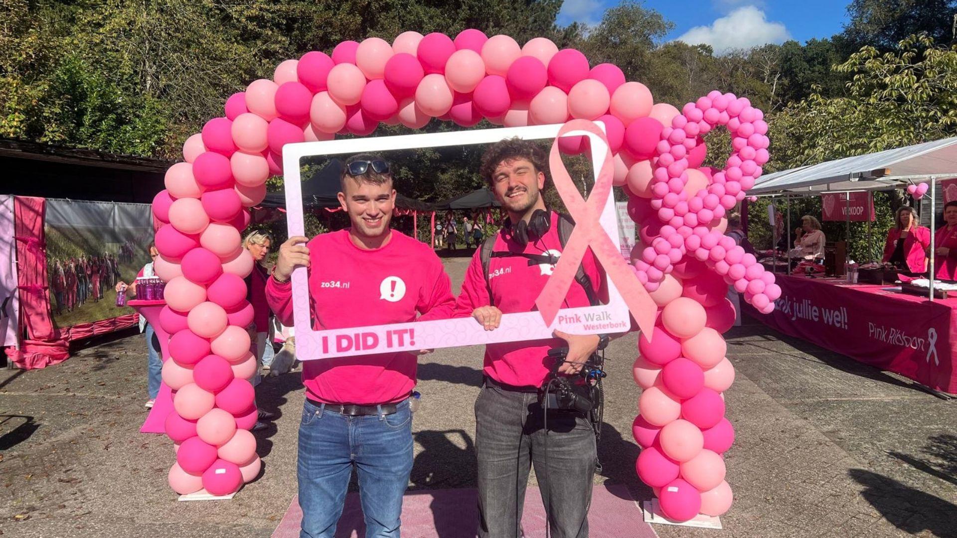 Deelnemers Pink Walk in Westerbork zetten zich in tegen borstkanker