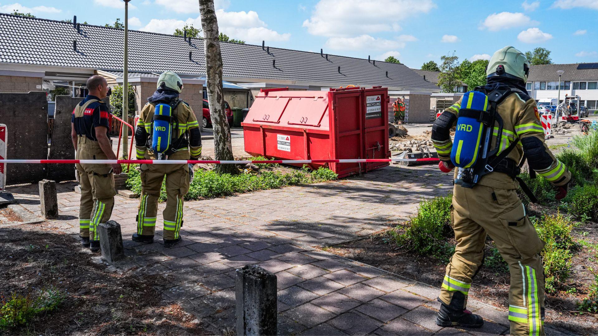 Grote gasleiding geraakt in Klazienaveen