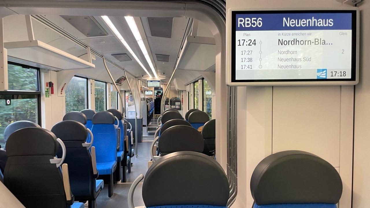 Interieur trein Bentheimer Eisenbahn