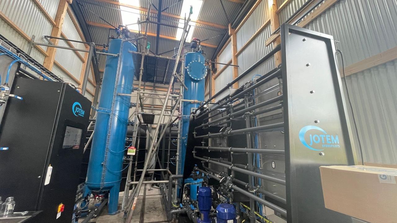 De proefinstallatie voor het nieuwe pilot-onderzoek